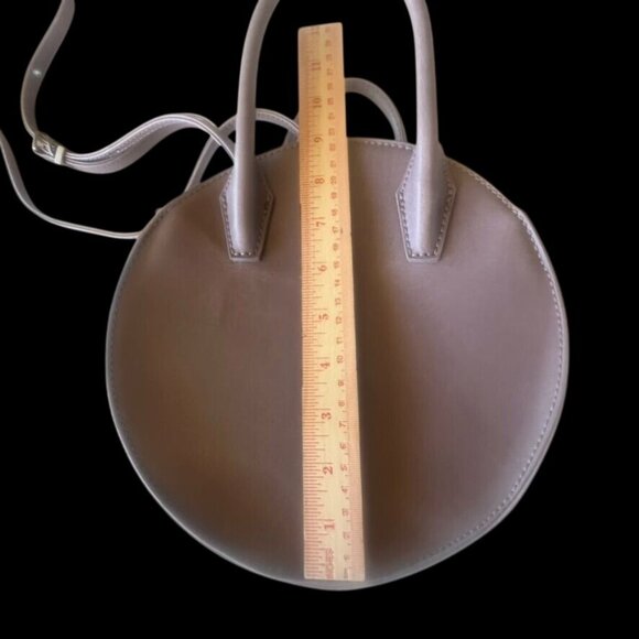 Matt & Nat Purple Round Vegan Crossbody Bag With Dual Handles & Adjustable Strap - Picture 8 of 9